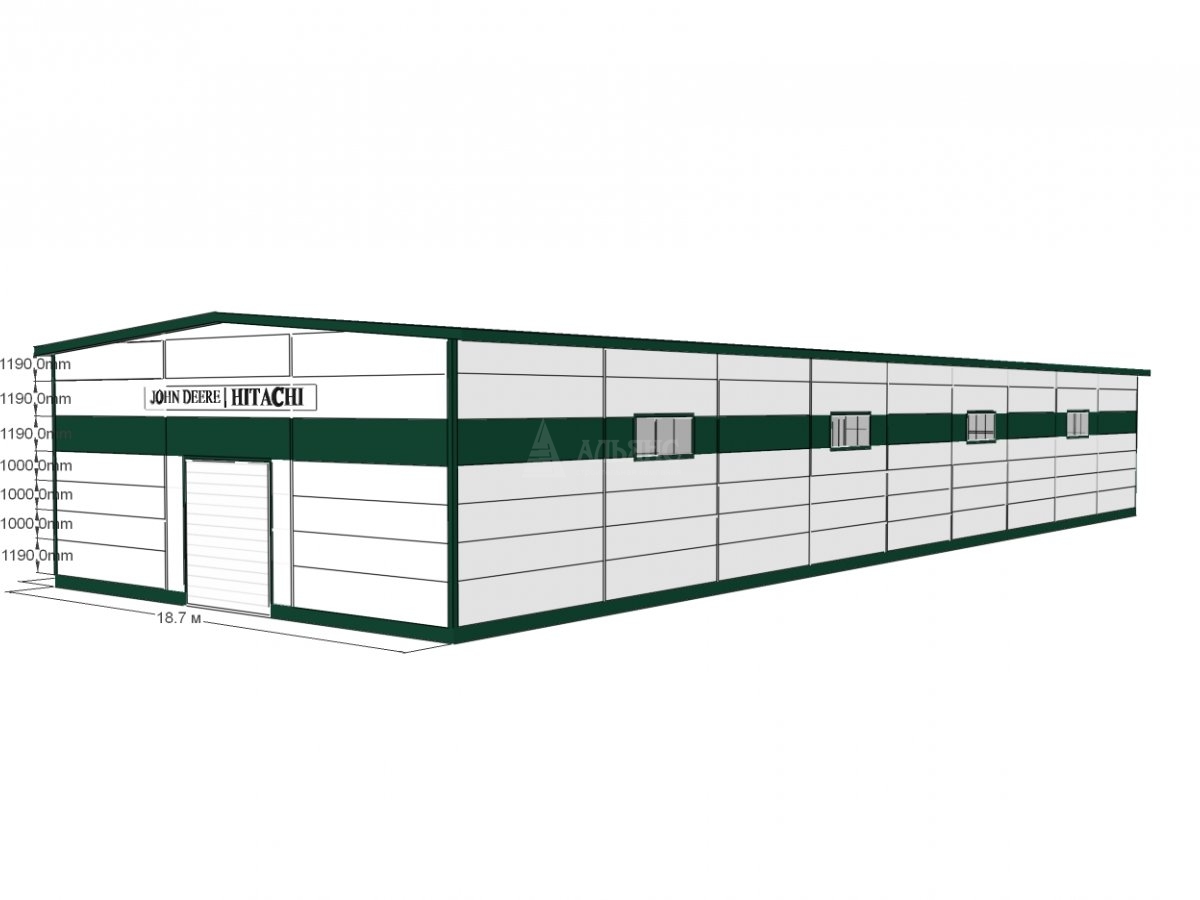 3D визуализация СТО из сэндвич-панелей - фото 10