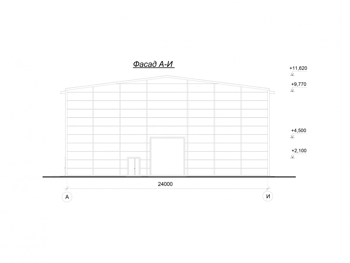 Планировка Производственный корпус из сэндвич-панелей -  фото 8