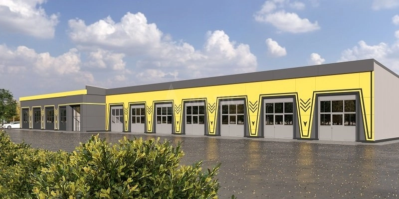 3D визуализация Здание СТО из сэндвич-панелей - фото 4