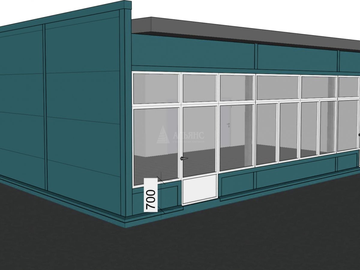 3D визуализация Проект павильона из сэндвич-панелей - фото 10