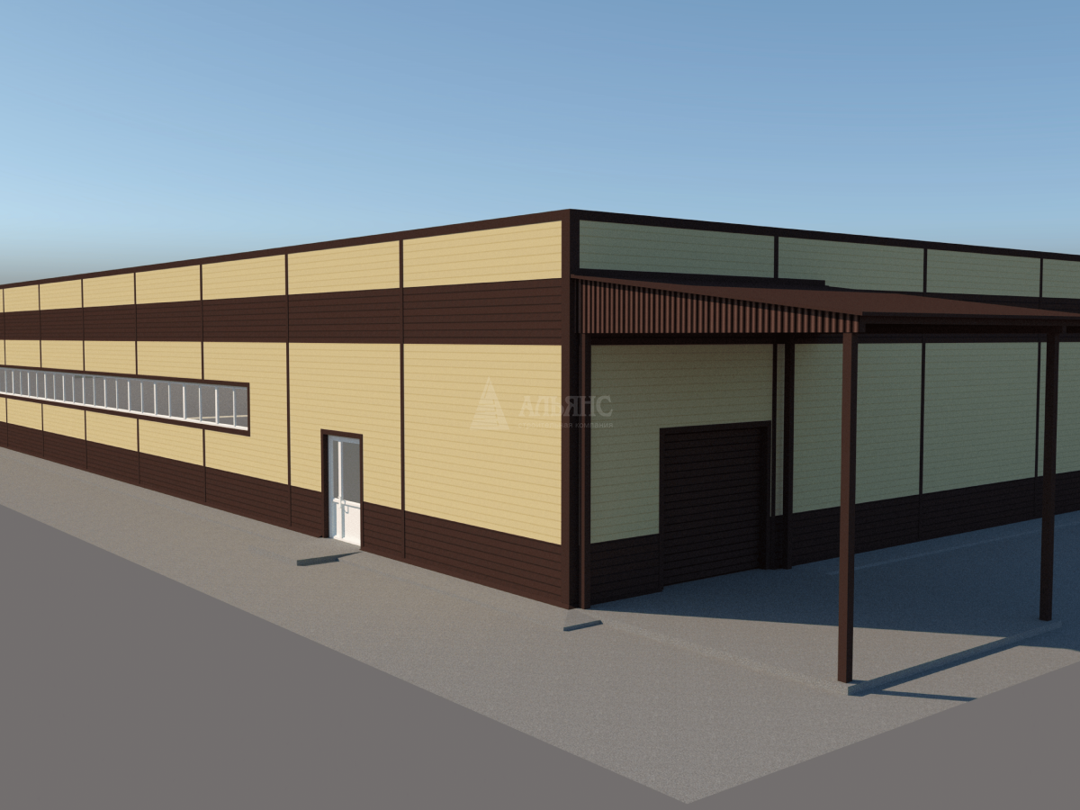 3D визуализация Магазин из сэндвич-панелей - фото 8