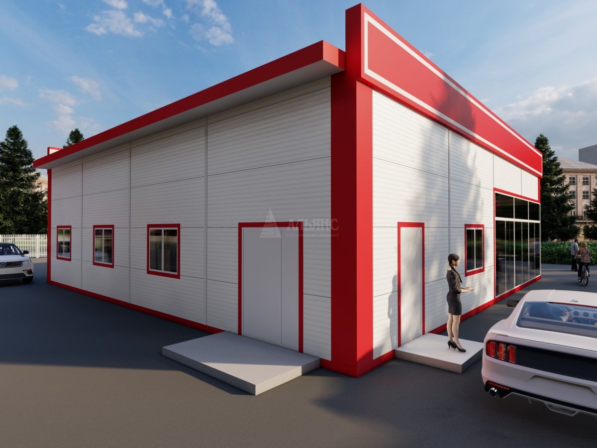 3D визуализация Кафе из сэндвич-панелей - фото 3