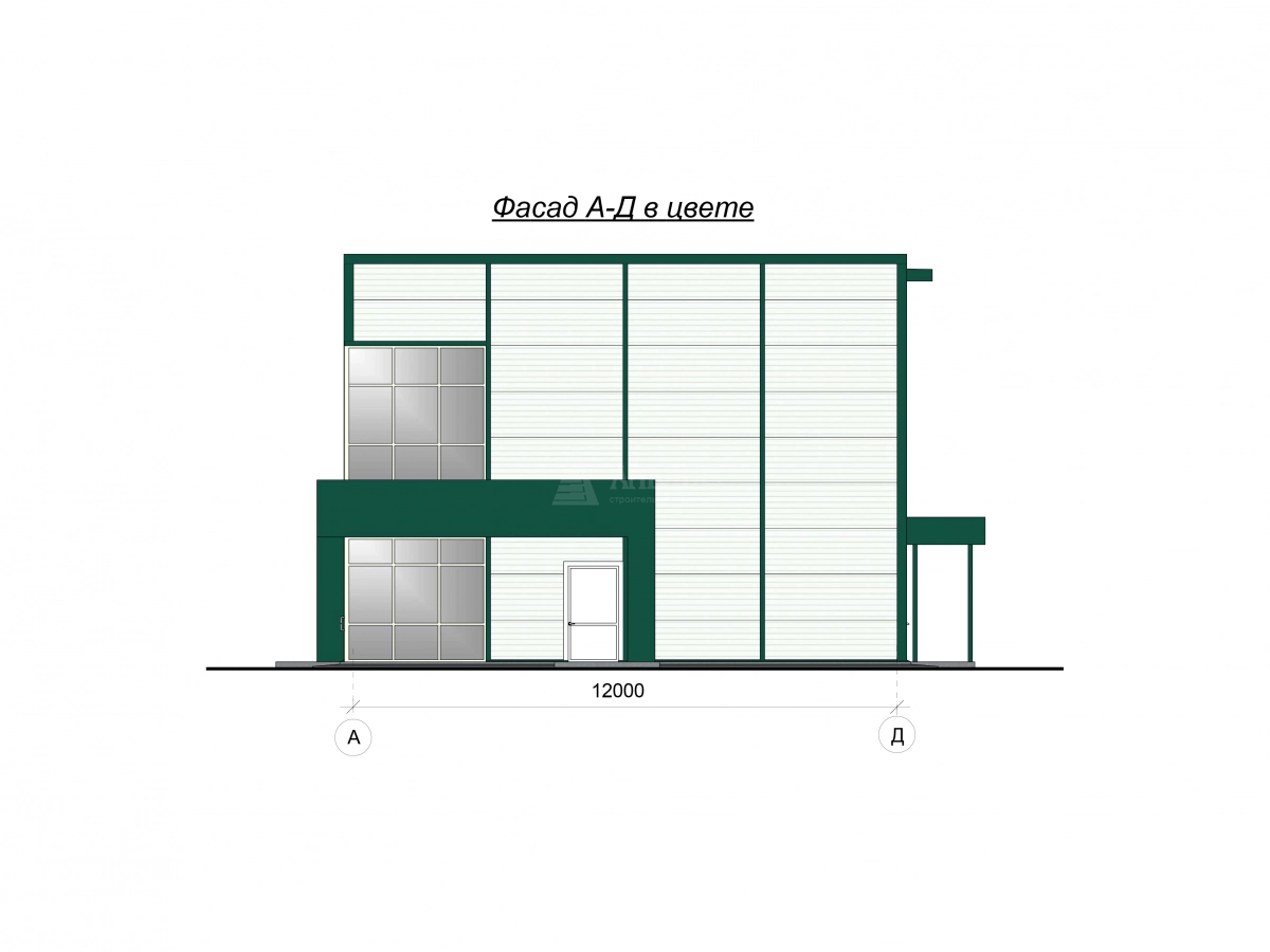 Планировка Здание АБК из сэндвич-панелей -  фото 3