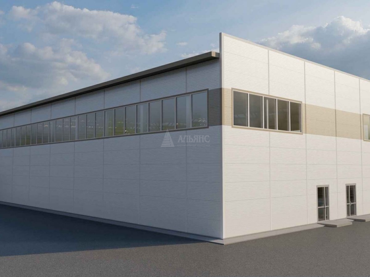 3D визуализация Футбольный манеж из сэндвич-панелей - фото 4