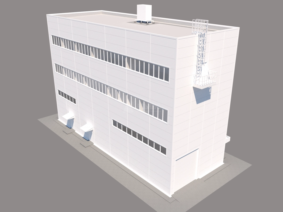 3D визуализация Административно-бытовой комплекс из сэндвич-панелей - фото 12