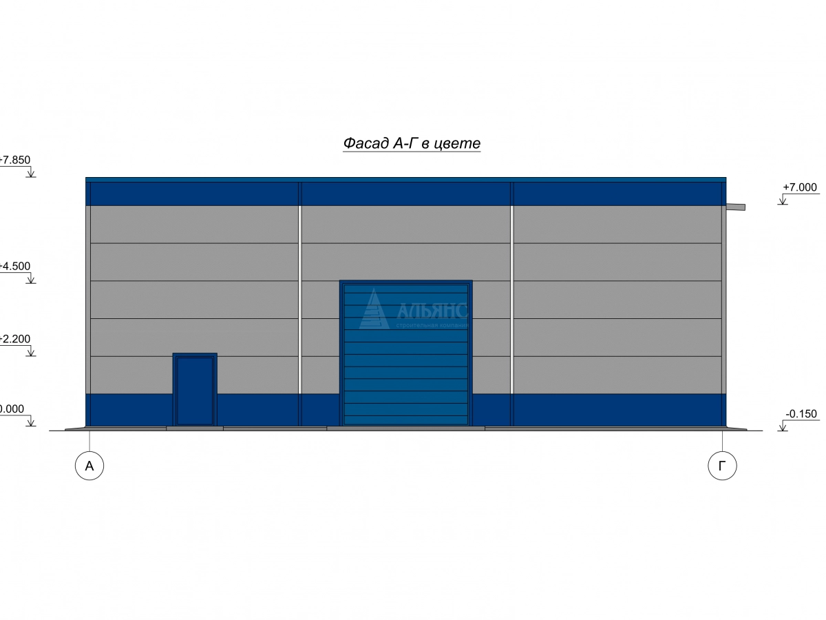 3D визуализация Склад-ангар готовой продукции из сэндвич-панелей - фото 10