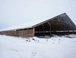  Здания на металлодеревянном каркасе из сэндвич-панелей, построенная компанией Альянс -  Здания на металлодеревянном каркасе, Родильное отделение для крупнорогатого скота на 200 голов.