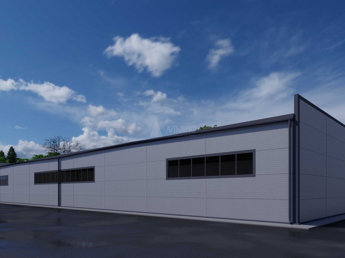 3D визуализация Склад из сэндвич панелей - фото 4